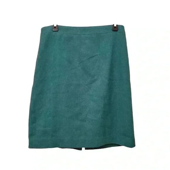 J. Crew Women's Turquoise Blue Wool/Viscose The Pencil Skirt Straight Lined Skir - Picture 5 of 11